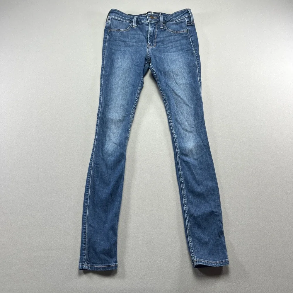 Hollister Legging Jeans Womens 1R Blue Denim Skinny Leg Low Rise Medium Wash